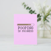 Pooping in uitvoering baby T-shirt Briefkaart (Staand voorkant)
