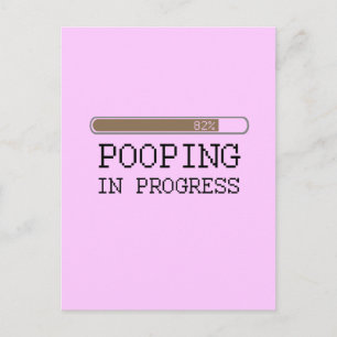 Pooping in uitvoering baby T-shirt Briefkaart