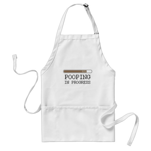 Pooping in uitvoering baby T-shirt Standaard Schort (Voorkant)