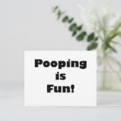 Pooping is Fun. Briefkaart (Staand voorkant)