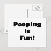 Pooping is Fun. Briefkaart (Voorkant / Achterkant)