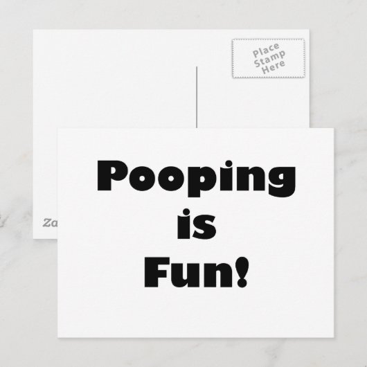 Pooping is Fun. Briefkaart (Voorkant / Achterkant)