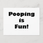 Pooping is Fun. Briefkaart (Voorkant)
