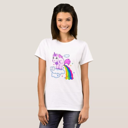 Pooping Unicorn T-shirt (Voorkant volledig)
