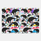 Pooping verjaardag hond patroon inpakpapier vel (Voorkant 2)