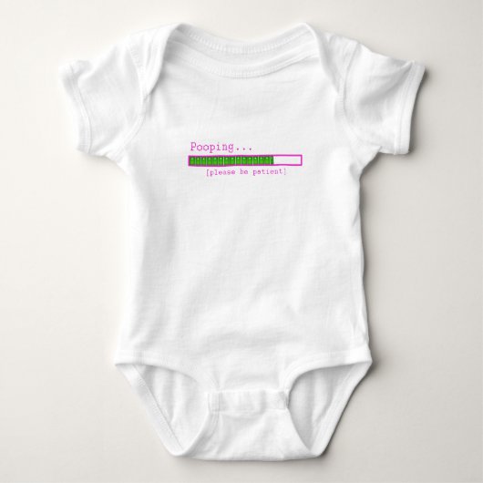 Pooping, wees geduldig... romper (Voorkant)