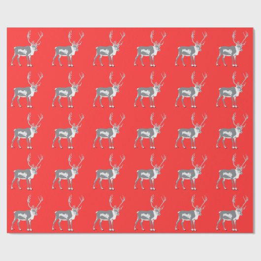 Poopingrendieren Cadeaupapier (Vlak)