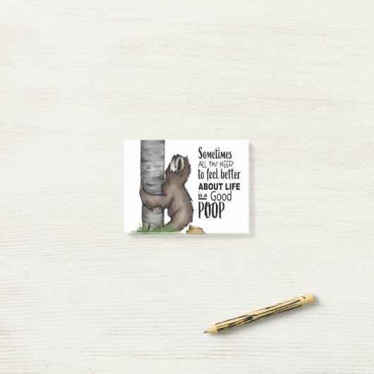 poopingssleuf post-it® notes (Op bureau)