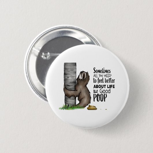 poopingssleuf ronde button 5,7 cm (Voorkant /achterkant)