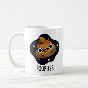 Poopiter Funny Planet Jupiter Pun Koffiemok