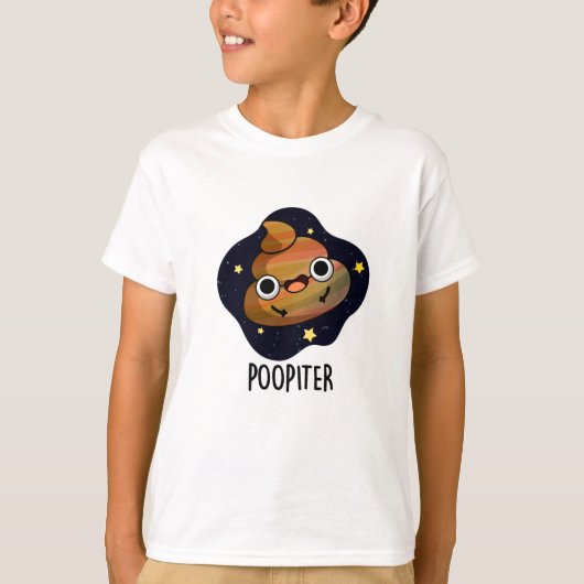 Poopiter Funny Planet Jupiter Pun T-shirt (Voorkant)