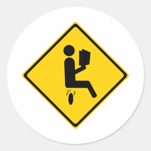 Poopman Ronde Sticker (Voorkant)