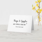 poops & giggles komen je weg baby kaart (Gele Bloem)