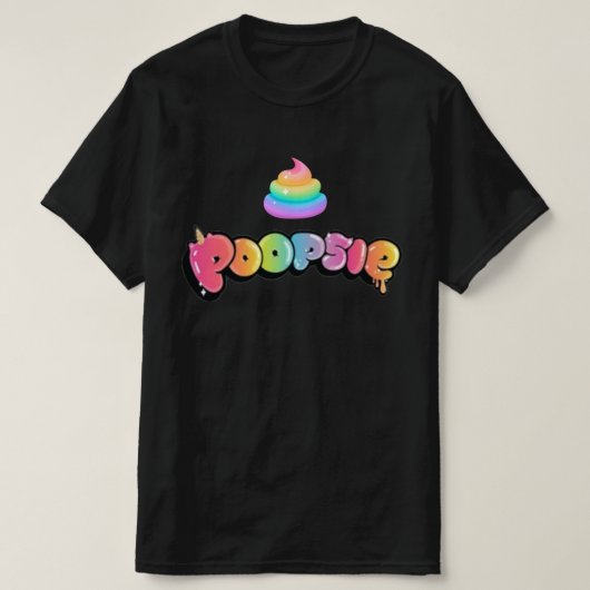 Poopsie (regenboogkleurige poep) t-shirt (Design voorkant)