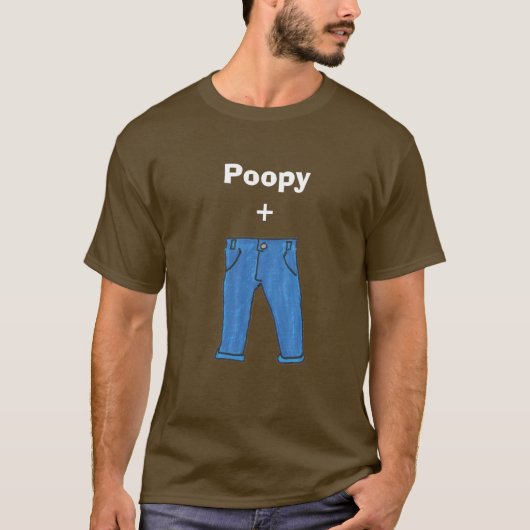 Poopy broek t-shirt (Voorkant)