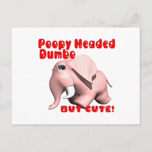 Poopy Headed Dumbo Briefkaart (Voorkant)