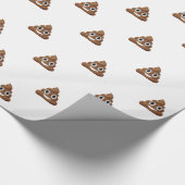 Poopy Little Gift Poo Emoji Wrapping Paper Cadeaupapier (Hoek)