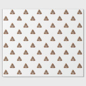 Poopy Little Gift Poo Emoji Wrapping Paper Cadeaupapier (Vlak)