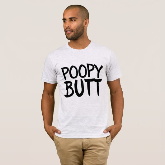 POOPY MATT FUNNY MANNEN T-SHIRS T-SHIRT (Voorkant volledig)