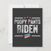 Poopy Pants Biden Bedankkaart (Voorkant)