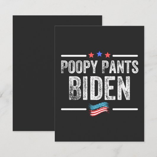 Poopy Pants Biden Bedankkaart (Voorkant / Achterkant)