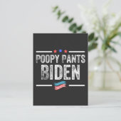 Poopy Pants Biden Feestdagenkaart (Staand voorkant)