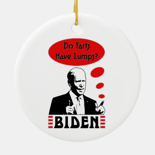 Poopy Pants Biden Keramisch Ornament (Achterkant)