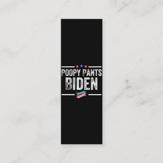 Poopy Pants Biden Klantenkaartje (Voorkant)