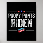 Poopy Pants Biden Poster (Voorkant)
