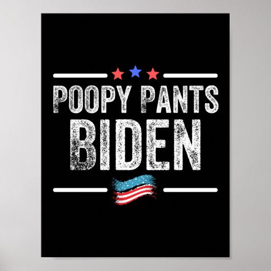 Poopy Pants Biden Poster (Voorkant)