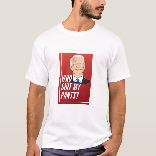 Poopy Pants Biden T-shirt (Voorkant)