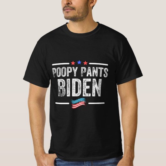 Poopy Pants Biden T-shirt (Voorkant)