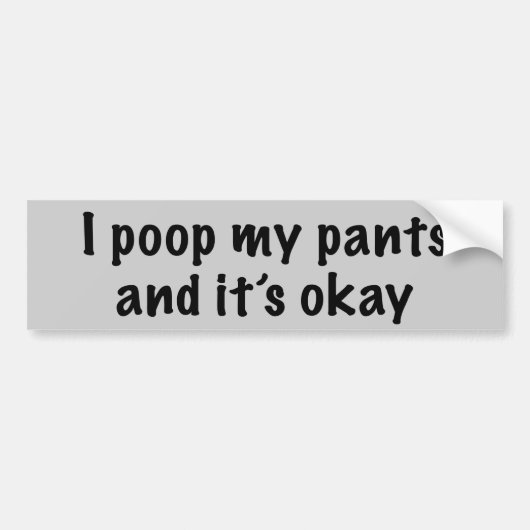 Poopy Pants Bumpersticker (Voorkant)