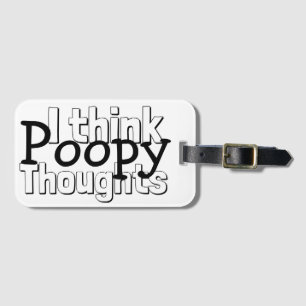 Poopy Thoughts bekijken Bagagelabel