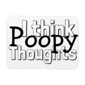 Poopy Thoughts bekijken Magneet (Horizontaal)
