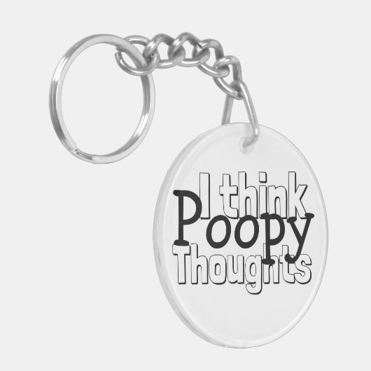 Poopy Thoughts bekijken Sleutelhanger (Voorkant Links)