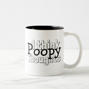 Poopy Thoughts bekijken Tweekleurige Koffiemok