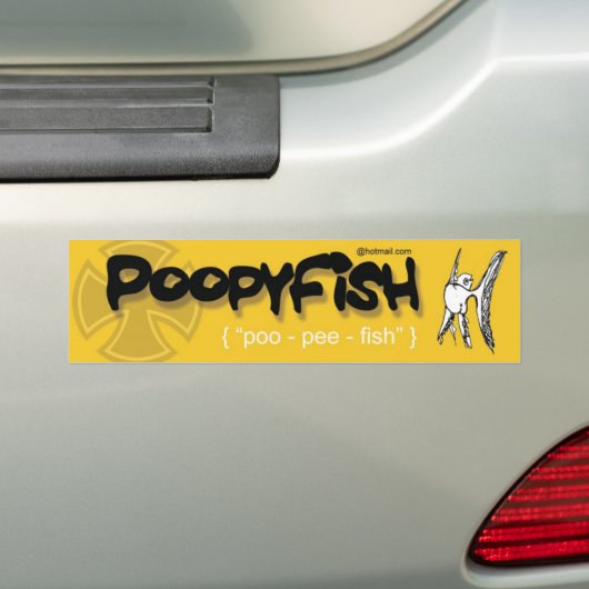 Poopyvisse Bumpersticker (Op auto)