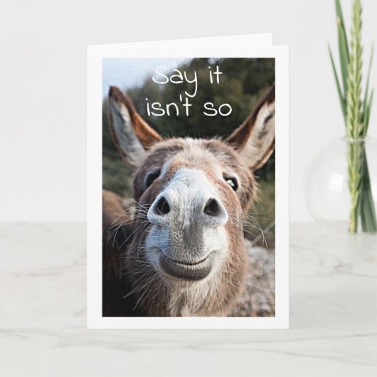 POOR DONKEY VEROORDEELD **45th BIRTHDAY?** NIET JU Kaart (Voorkant)