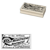 Poor man vriend zalf geneesmiddeletiket rubberstempel (Gestempeld)