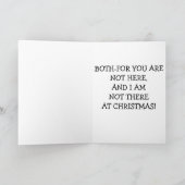 POOR PUG SAD/BLUE ZONDER U BIJ CHRISTMAS FEESTDAGEN KAART (Binnen)