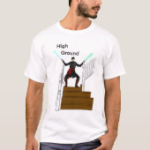 PoorExcuseer4Jedi High Ground White T-Shirt  (Voorkant)