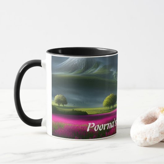 Poorna's Morning Tea Gepersonaliseerd Mok (Met donut)