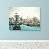 Poort in Calais door Manet, impressionistische ku Canvas Afdruk (Insitu (Houten vloer))