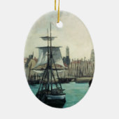 Poort in Calais door Manet, impressionistische ku Keramisch Ornament (Achterkant)