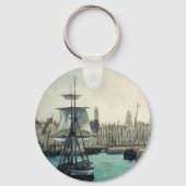 Poort in Calais door Manet,  impressionistische ku Sleutelhanger (Achterkant)