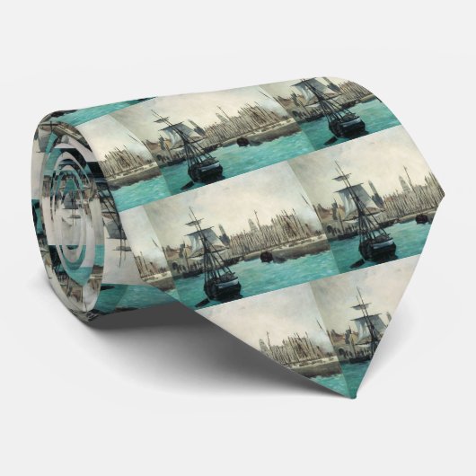 Poort in Calais door Manet,  impressionistische ku Stropdas (Opgerold)