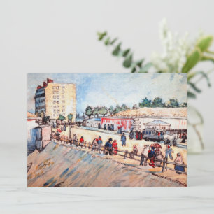 Poort in de Parijse stadsmuur door Vincent van Gog Kaart