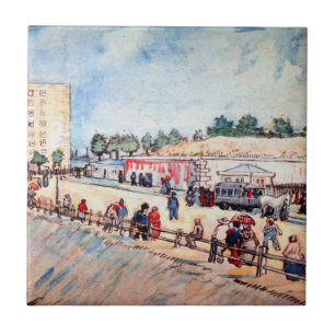 Poort in de Parijse stadsmuur door Vincent van Gog Tegeltje