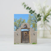 Poort in een Adobe Wall, New Mexico Briefkaart (Staand voorkant)